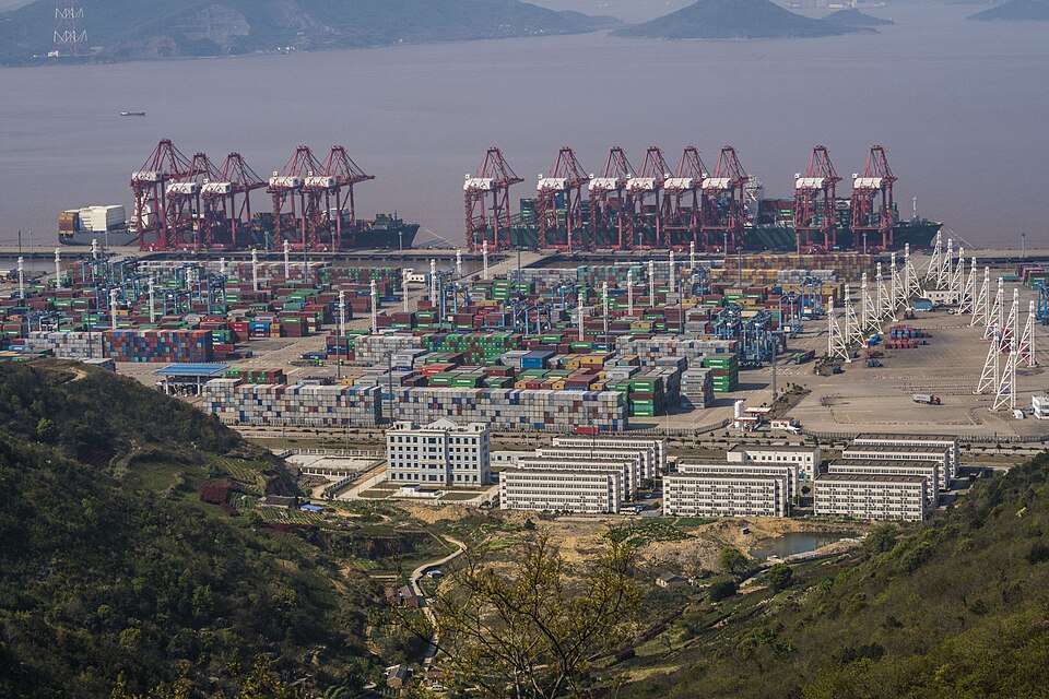 Container terminal at Beilun Port, Ningbo in 2015