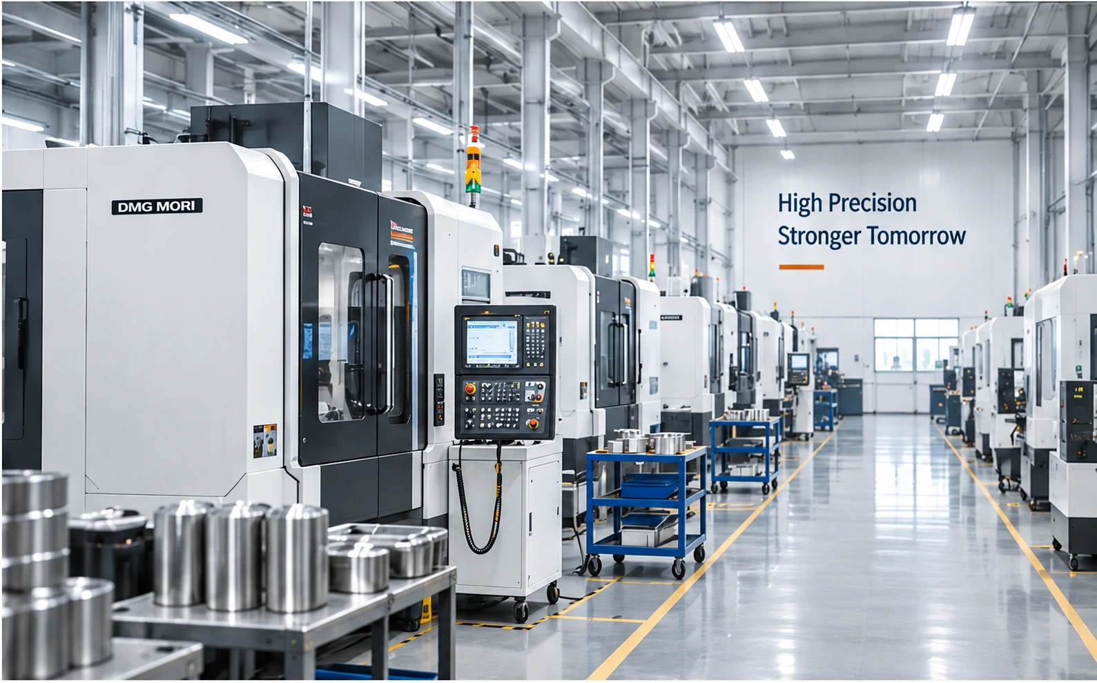 CNC equipment and component handling in a manufacturing environment