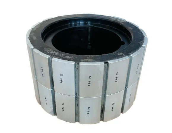 Permanent-magnet rotor with circumferential magnet segments